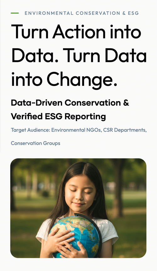 Data-Driven Conservation & Verified ESG Reporting