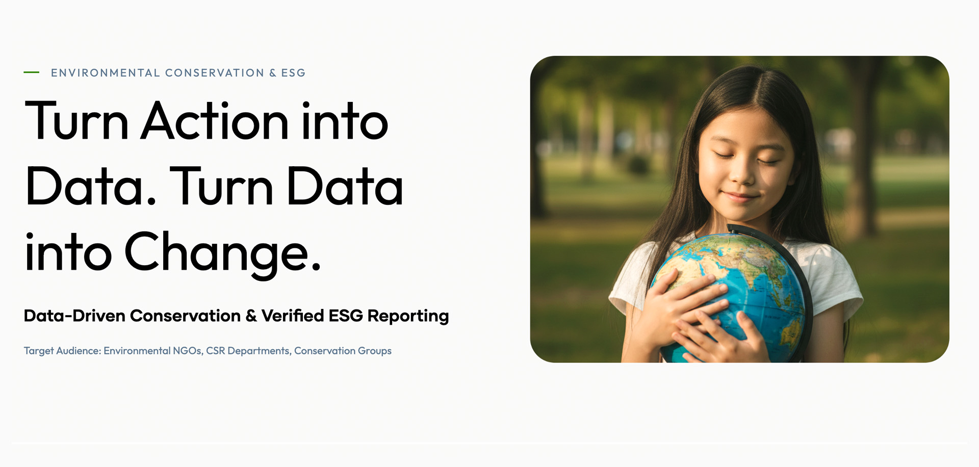 Data-Driven Conservation & Verified ESG Reporting