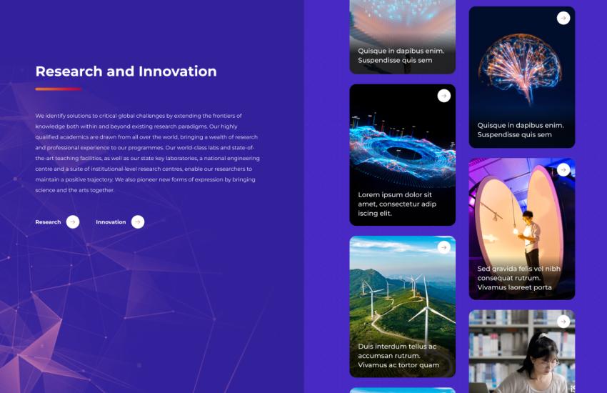CityU Main Website Main Page UX design