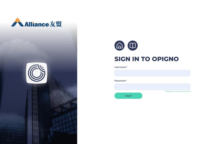Alliance Learning Management System Login Page